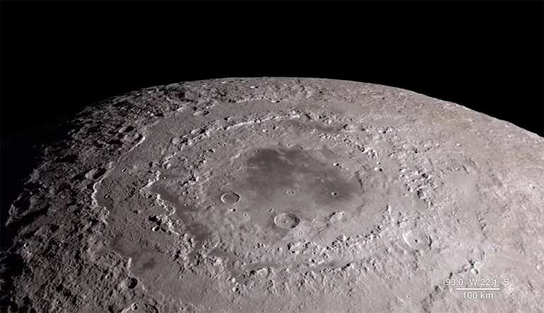 Disfruta de una excursión en 4K alrededor de la Luna, cortesía de la NASA