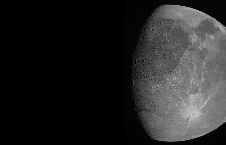 Juno envió las primeras fotos detalladas de Ganímedes, la luna de Júpiter