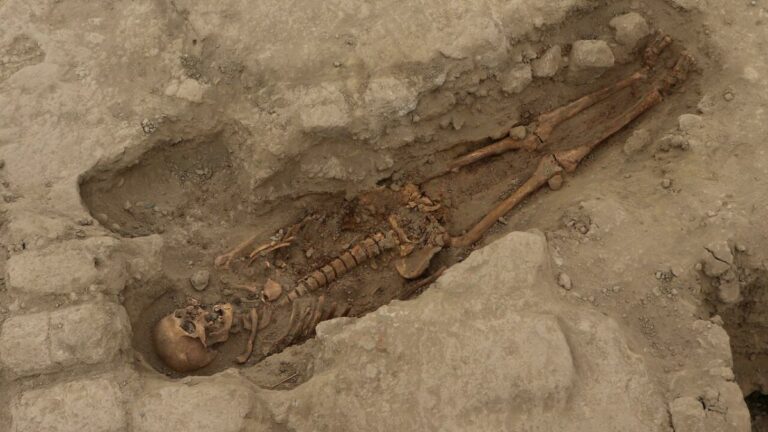 Niños sacrificados hace mil años son desenterrados en el norte de Perú