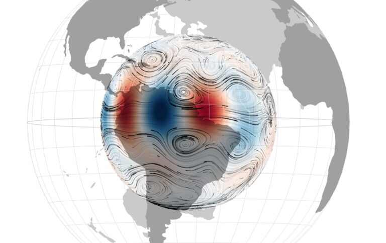 Científicos descubren ondas magnéticas gigantes que oscilan alrededor del núcleo de la Tierra