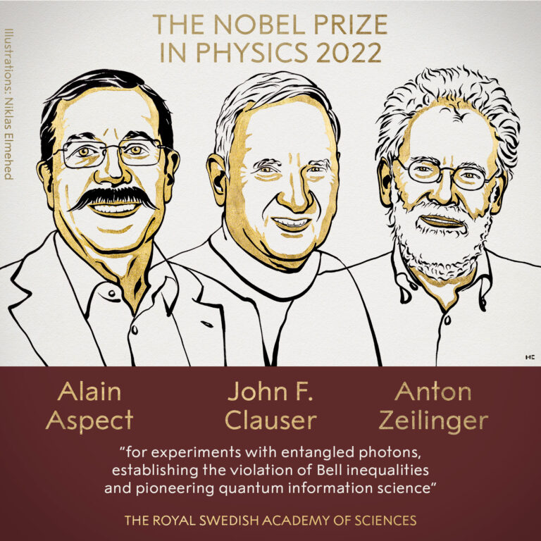 Físicos que estudian el entrelazamiento cuántico ganan el Premio Nobel de Física 2022