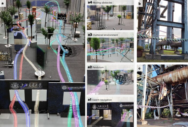 Un nuevo enfoque permite a enjambres de drones navegar de manera autónoma