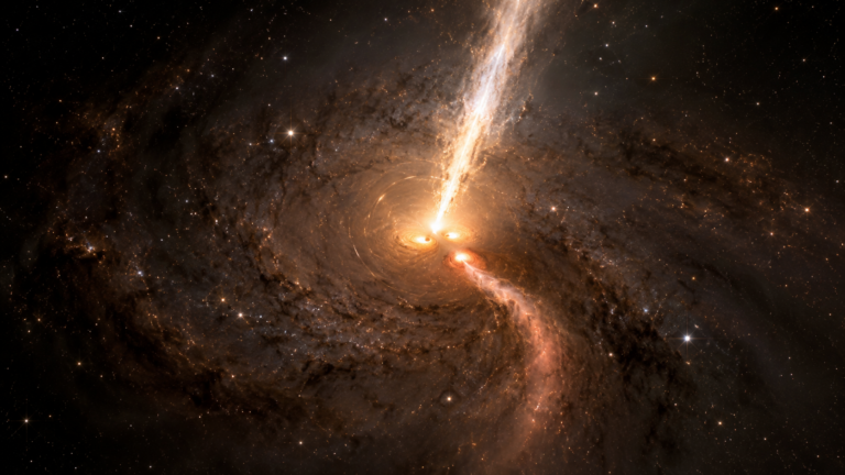 Por primera vez astrónomos detectan un par de agujeros negros supermasivos muy cercanos