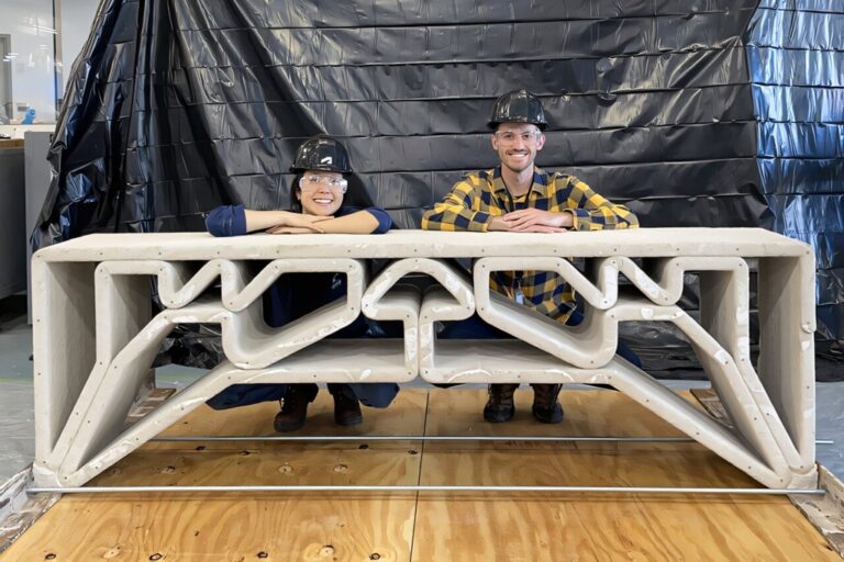 Ingenieros construyen un puente con impresión 3D de manera eficiente