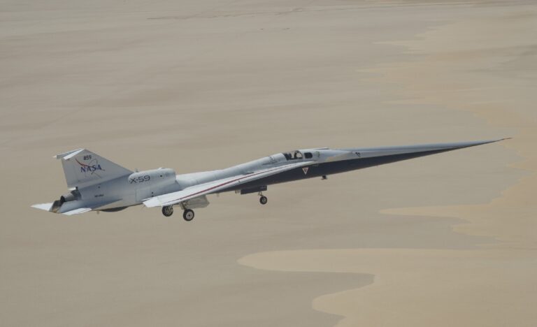 NASA prueba su avión supersónico X-59 