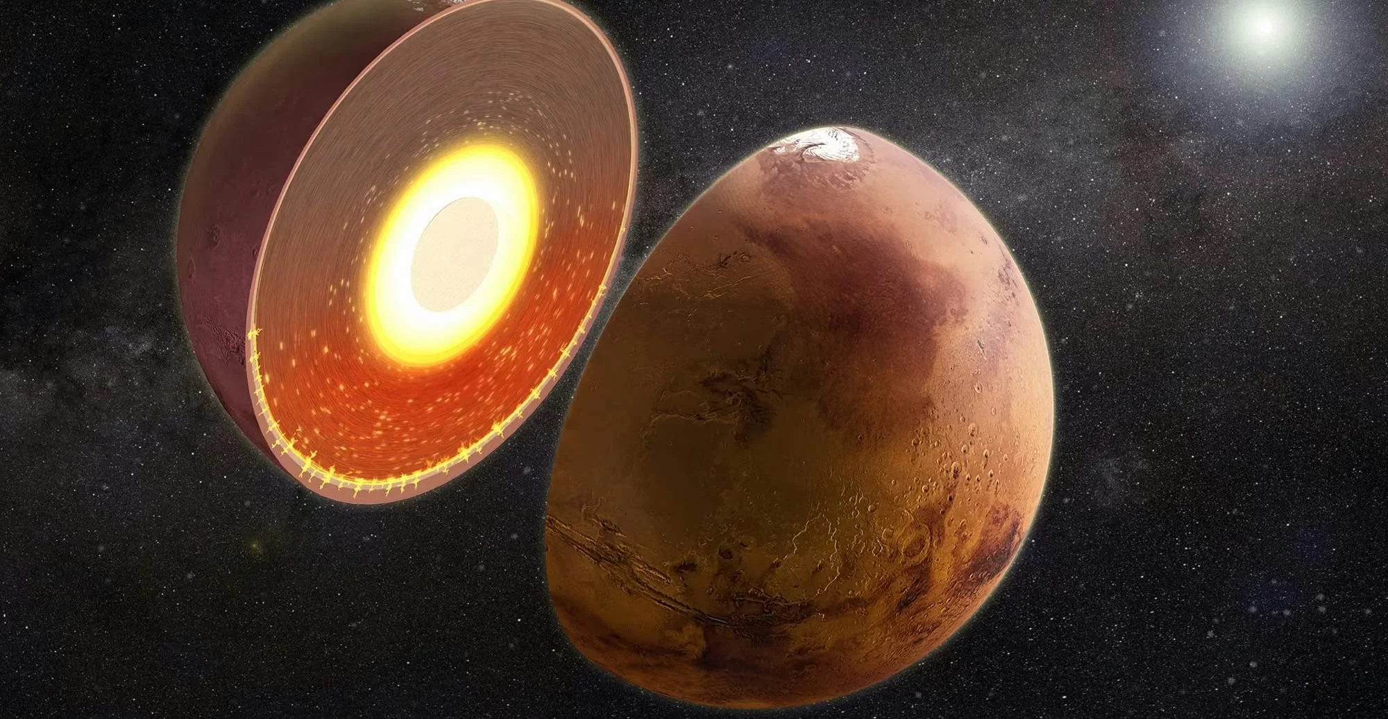 Descubren una diferencia de hasta 400 °C bajo la superficie de Marte